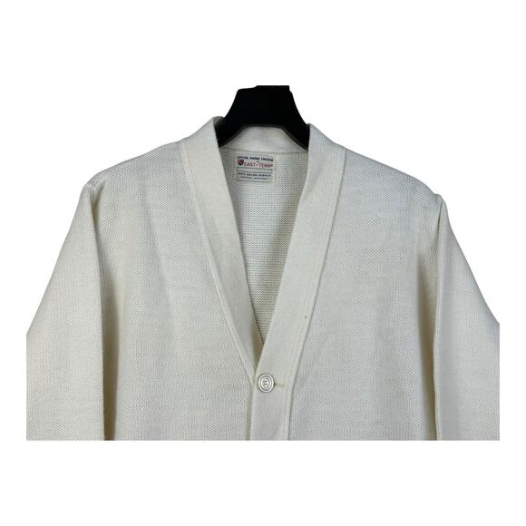 Vintage East-Tenn Medium Orlon Acrylic Knit Award Sweater Cardigan Preppy - Picture 2 of 12
